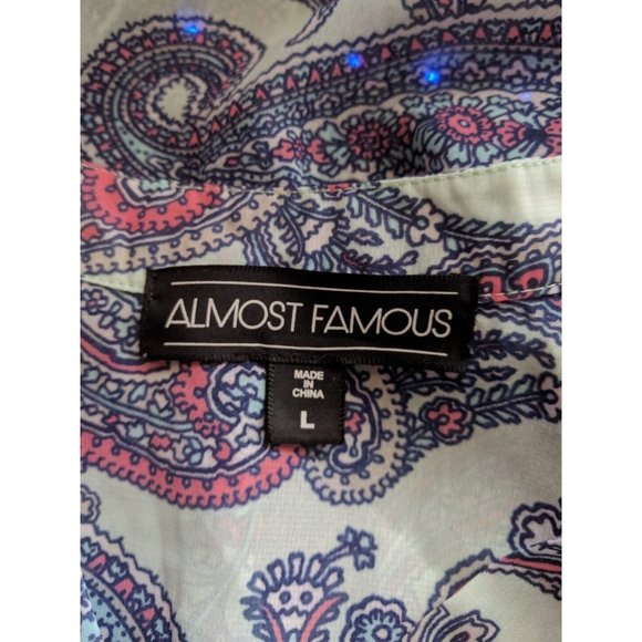 Almost Famous Womens Blouse Top Size Large Multicolor Paisley Long Slee… - Picture 6 of 6